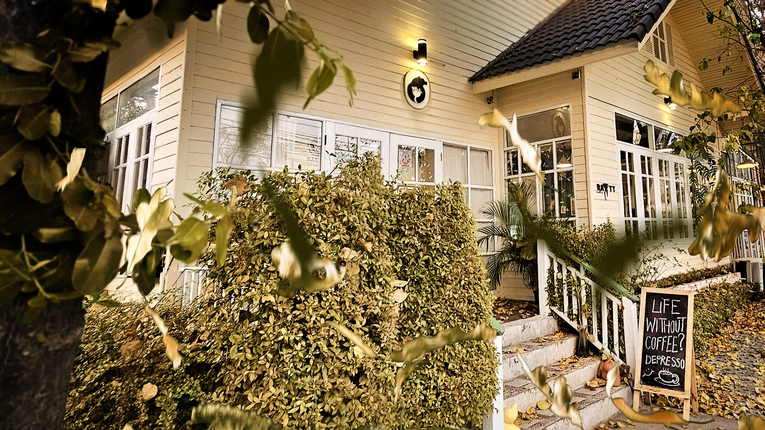 Photo showing a home which is a coffee shop