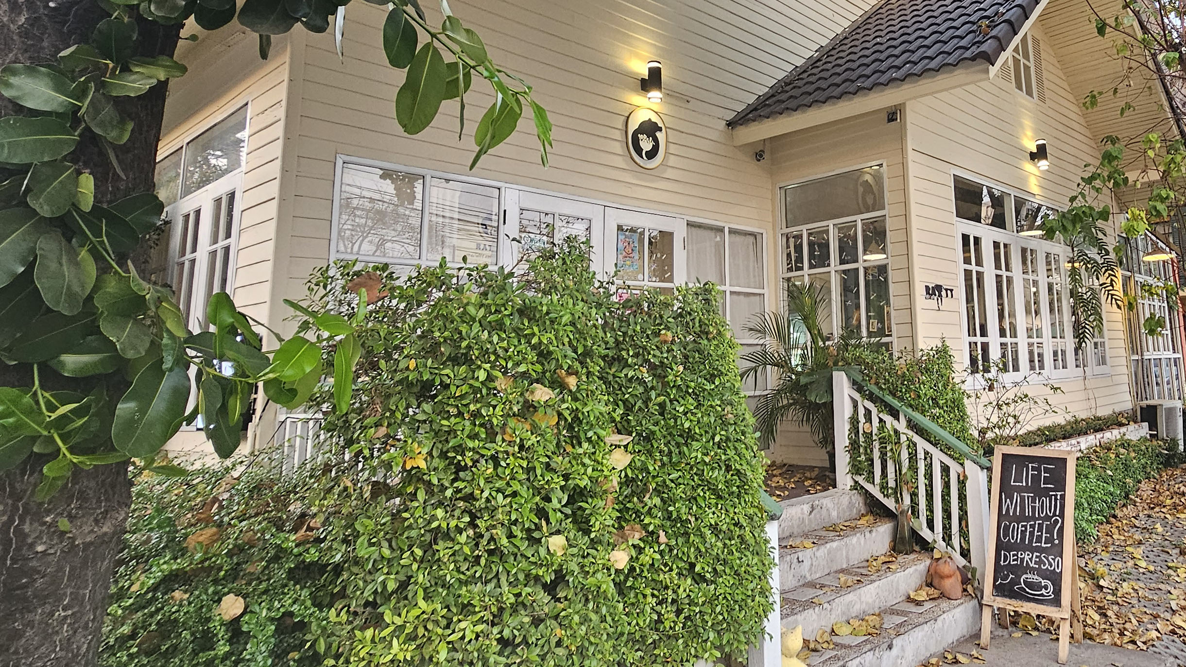 Photo showing a home which is a coffee shop